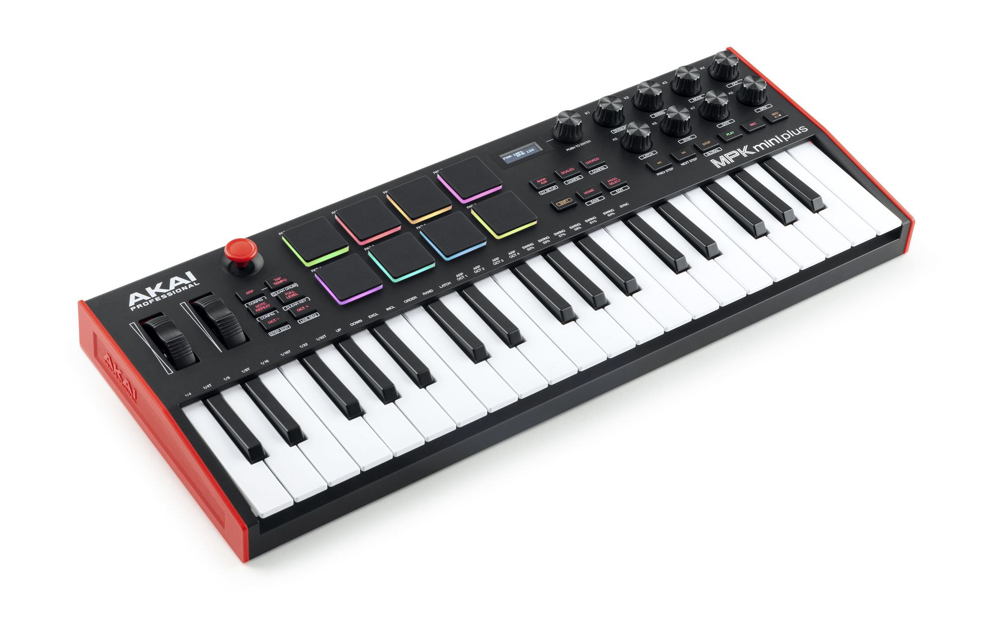 Top down view of MPK Mini Plus MIDI Controller